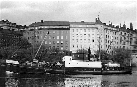Sjtransport I vid Hornstull, Stockholm 1951