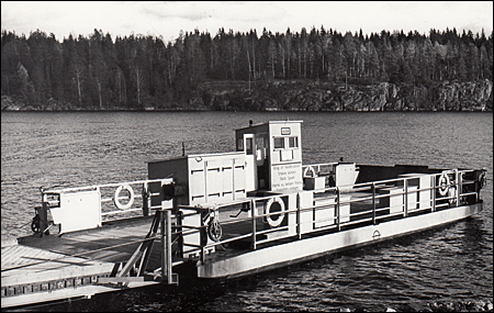 Färja 62/206 vid V:a Fågelvik, Töcksfors 1967-01-28