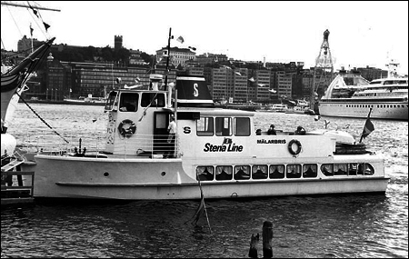 Lidingö-Bro som Mälarbris vid Skeppsholmen, Stockholm 1993-08
