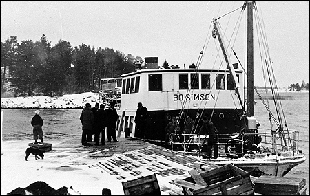 Bo Simson vid Gruvbryggan, Ut� ca. 1938