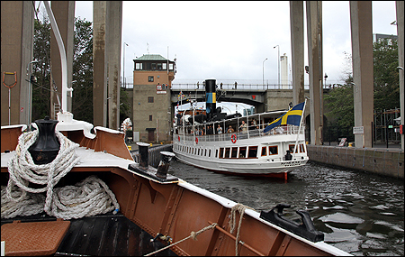Norrskr i Hammarbyslussen