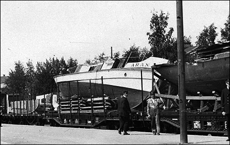 Äran på en järnvägsvagn på Östersunds station, Östersund 1923