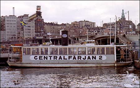 Centralf�rjan 2 vid Slussen, Stockholm 1968-02