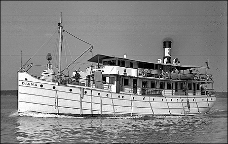 Diana vid leveransprovturen på Saltsjön, Stockholm 1931-03