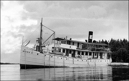 Diana grundstött vid Lurö, Vänern 1963-08-10