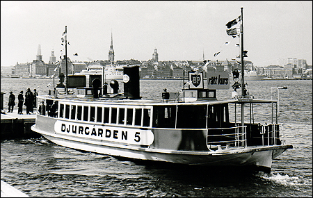 Djurg�rden 5 vid Tegelviken, Stockholm p� premi�rturen 1969-04-24