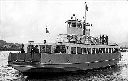 Hugo Hammar i L�d�se vid leveransen 1954-04