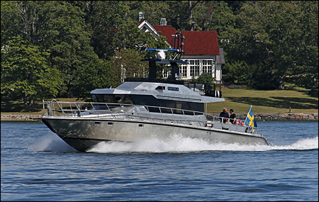 Katieca p� L�ngholmsfj�rden, Vaxholm 2019-07-17