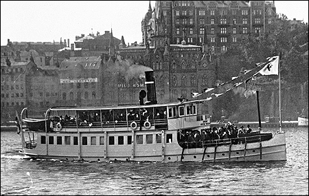 Konung Gustaf Wasa p� Riddarfj�rden, Stockholm ca. 1920