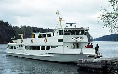 Nordan vid Sand� brygga vid premi�rturen 1970-05-21