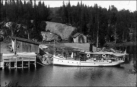 G�ddede vid Skogens brygga ca. 1914