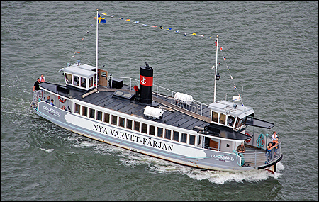 Djurg�rden 7 som Nya Varvet-F�rjan p� G�ta �lv, G�teborg 2021-08-13