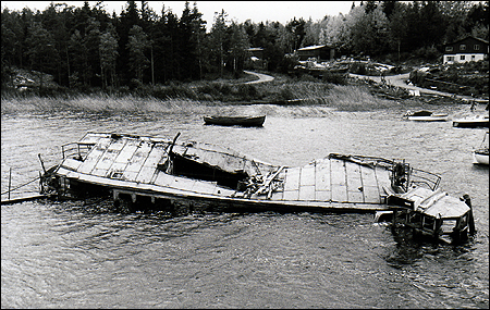 Strmfrjan 3 sjunken i Brunnsviken, Orn 1971-10-04