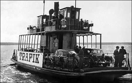 Trafik vid f�rjel�get, Lule� 1950