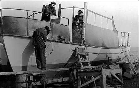 Visings� II under byggnation p� Visings� 1960